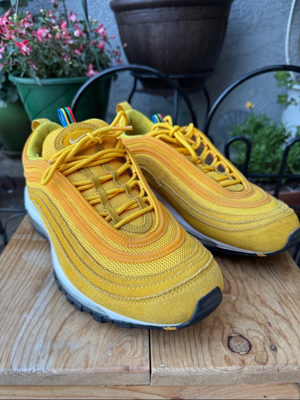 Nike Air Max 97 Olympic Rings Men's Sneakers Shoes 10 Yellow